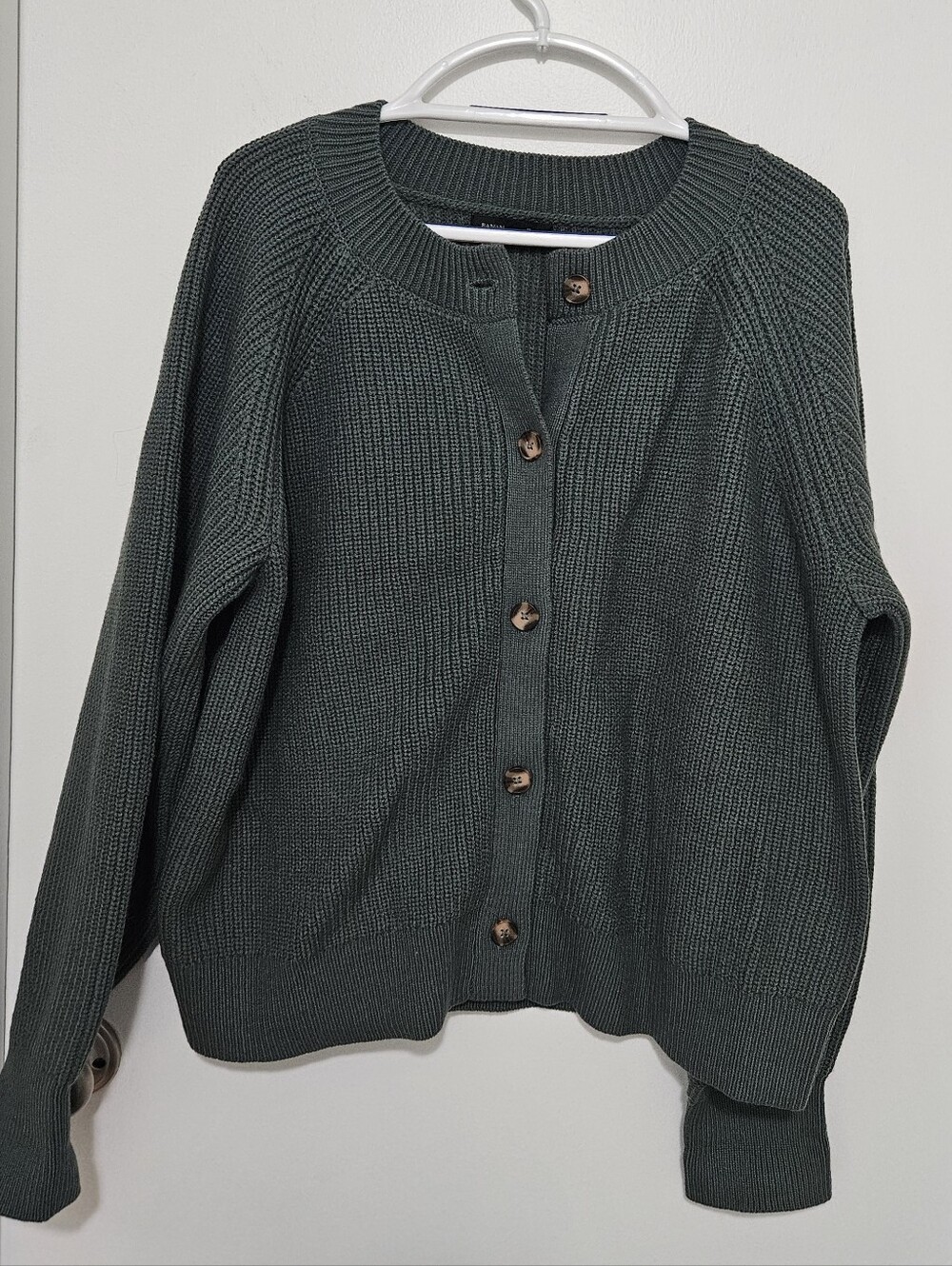 Banana‎ Republic Dark Green Button-Up Knit Cardigan Size XXL